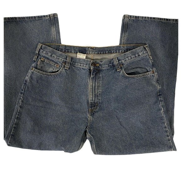 Carhartt 42 x 30 Loose Fit Denim Jeans Mens Medium Wash Blue - Picture 2 of 4